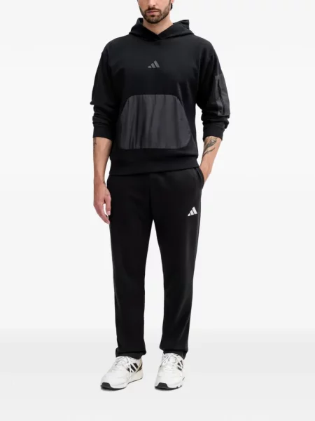 Pantaloni scurți Adidas alergare cu decolteu rotund plasă negru