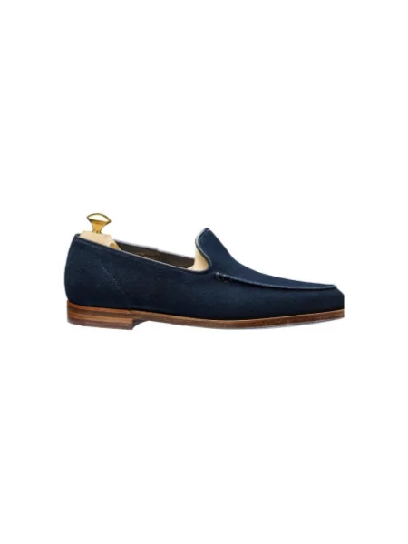 Półbuty Crockett & Jones skórzane niebieskie