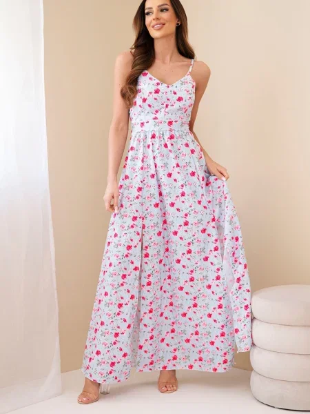 Rochie maxi Kesi Włoski albastru