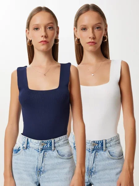 Happiness İstanbul Top bleumarin alb