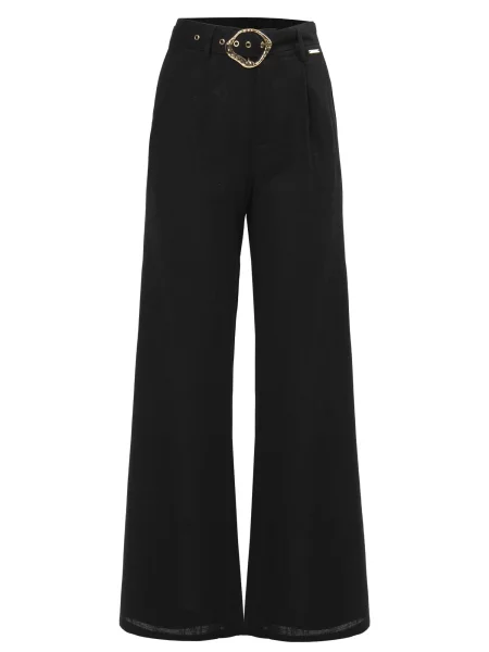 Influencer Kalhoty se sklady v pase černá