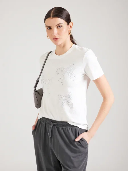 ONLY Tricou ONLGRY argintiu alb