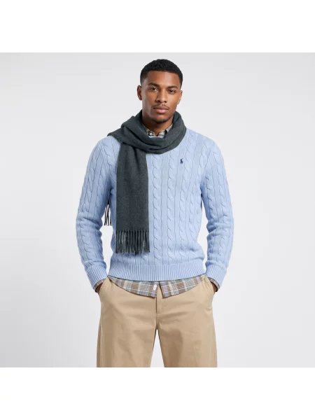 Vlnený šál Polo Ralph Lauren sivá