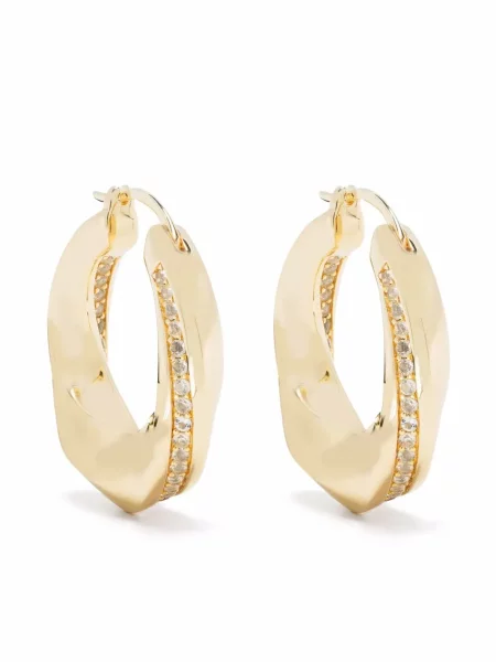 Cercei Tom Wood de cristal auriu