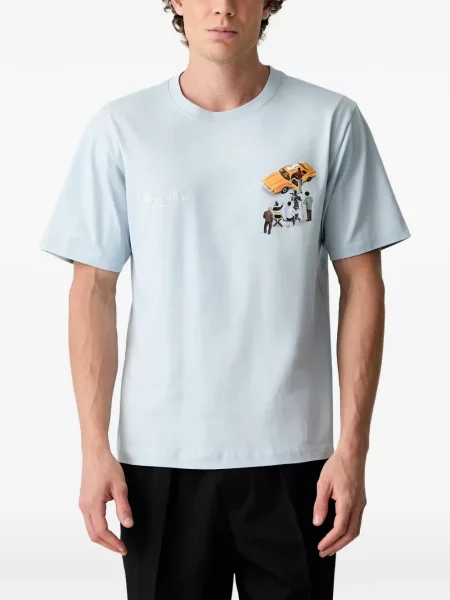 Tricou Filling Pieces cu imagine albastru