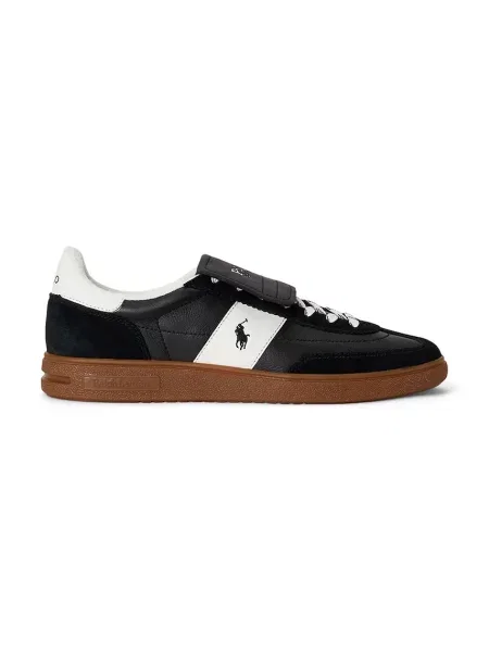 Polo Ralph Lauren Bedford Ppft sneakers din piele întoarsă negru