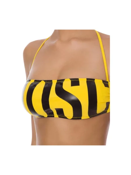 Top Moschino z logo żółty