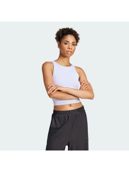 Yoga Crop Tank Top With Inner Shelf Bra
