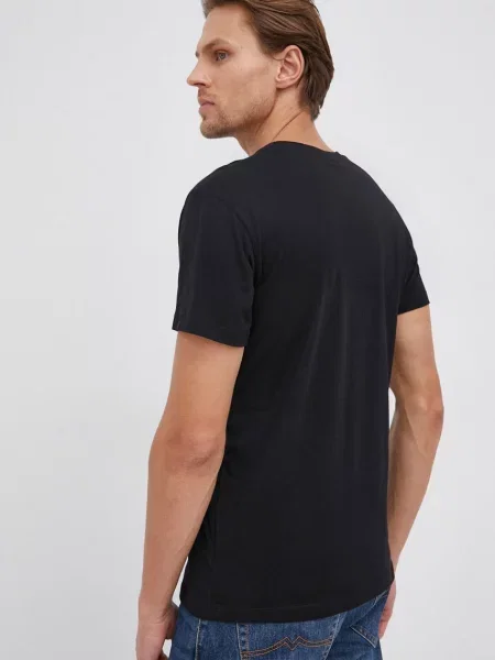 T-shirt z nadrukiem z logo model ‘EGGO’ Pepe Jeans czarna
