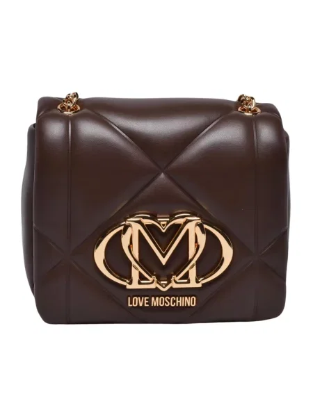 Torebka Love Moschino z logo brązowa