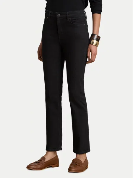 LAUREN RALPH LAUREN Jeans hlače Straight Fit črna