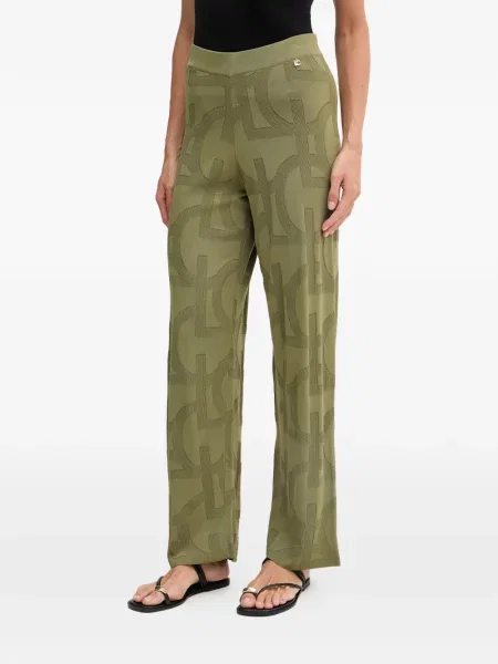 Pantaloni Lola_casademunt din jacard alergare cu autograf verde