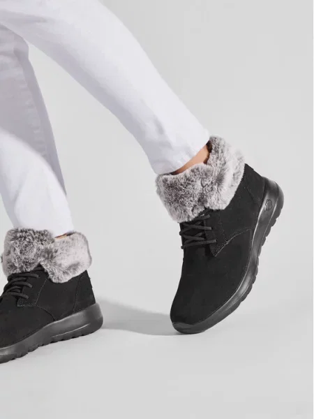 SKECHERS Čizme za snijeg siva melange crna