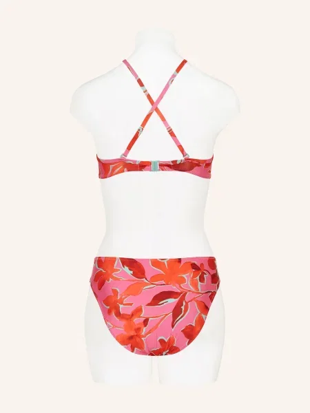 Lidea Biustonosz Bikini Na Ramiączkach Fused Florals pink czerwony