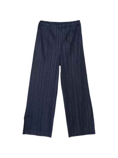 Pantaloni Pleats Please Issey Miyake albastru