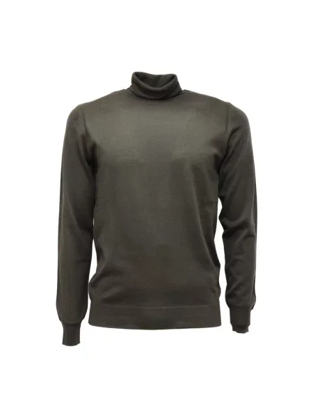 Sweter z golfem Paolo Pecora zielony