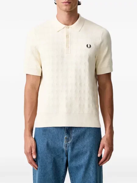 Kötött argyle mintás pólóing Fred Perry