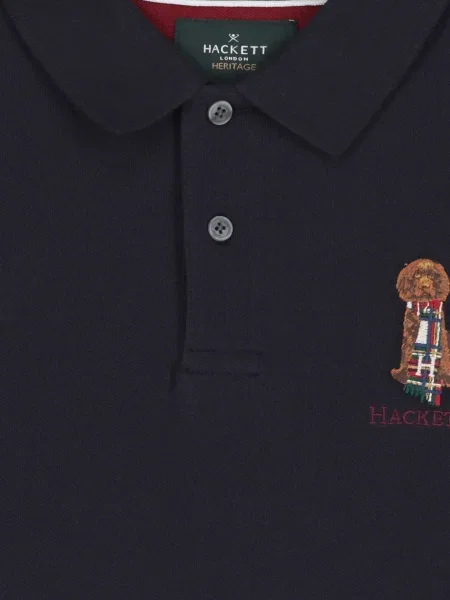 Koszulka polo dziecięca Hackett niebieska