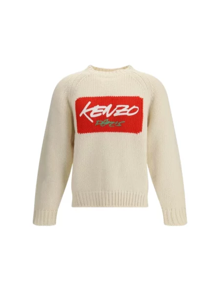 Sweter Kenzo wełniany biały