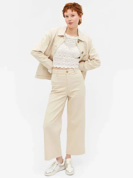 Штани повсякденні Monki бежевий