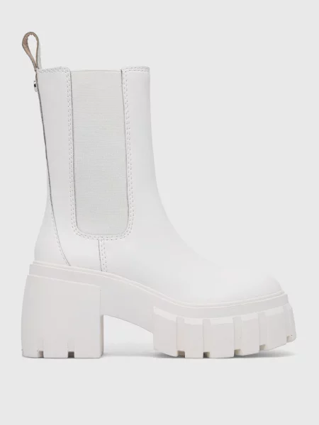 Кожени боти челси Steve Madden Ballistic с висок бяло