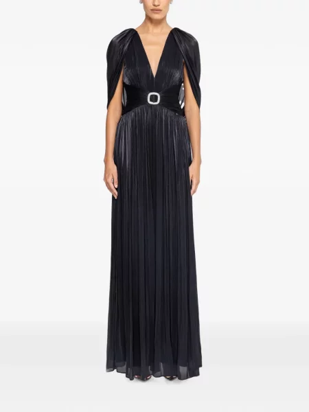 Rochie maxi Nissa din șifon negru