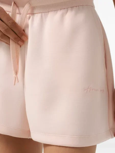 Siuvinėtos su raišteliu šortai Armani Exchange rožinė