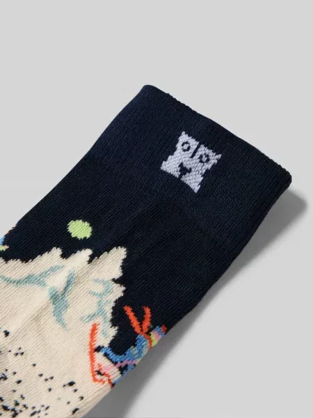 Skarpety ze wzorem na całej powierzchni model ‘Snowy Night’ Happy Socks granatowe