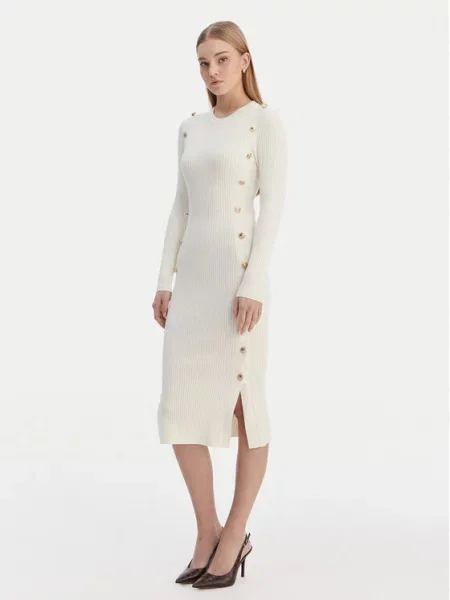 Guess Pletena obleka Écru