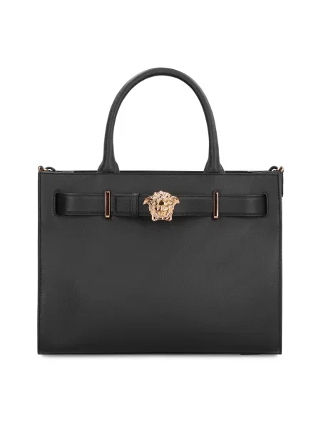 Torebka skórzana Versace skórzana elegancka czarna