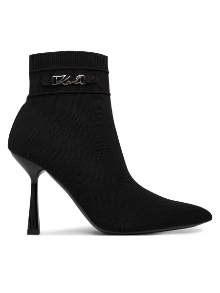 KARL LAGERFELD Škornji Pandara črna