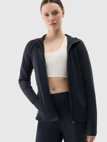4F bluza dresowa sportowa treningowa z kapturem M czarna