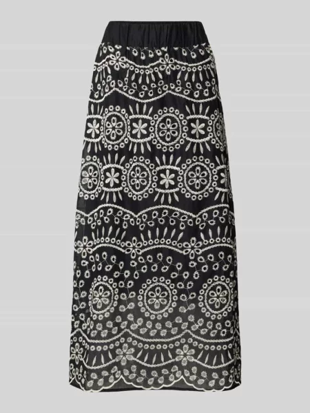 Długa spódnica z elastycznym pasem Lanius czarna