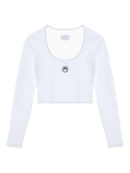 Haftowany top Marine Serre biały