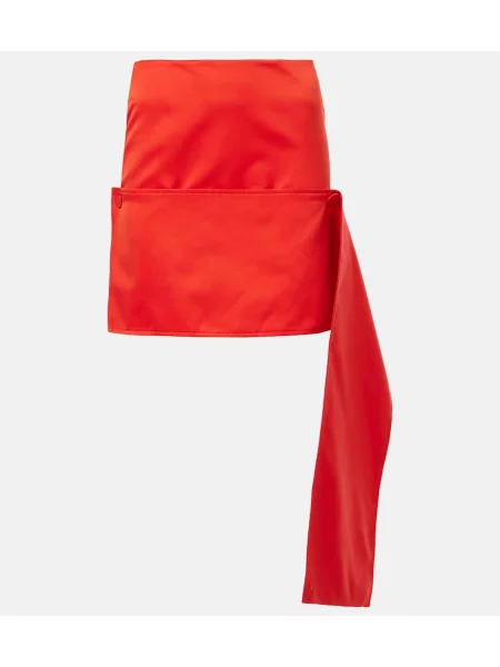 Fustă Plan C din satin portocaliu