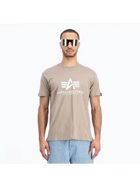 Alpha Industries pánske tričko Basic vintage sand biela