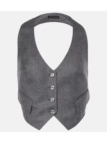 Kamizelka Tom Ford wełniana szara