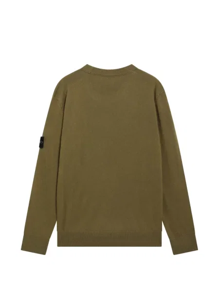 Pulover Stone Island de lână cu strasuri verde