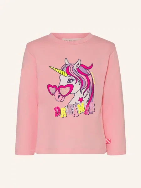 Billieblush Koszulka Z Długim Rękawem Z Kryształkami rosa różowa