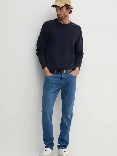 Tommy Hilfiger pulover bombažen modra