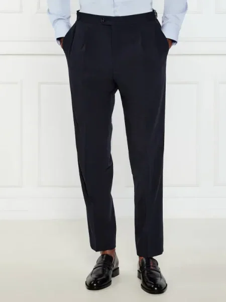 Oscar Jacobson Pantaloni Seersucker cu adaos de lână