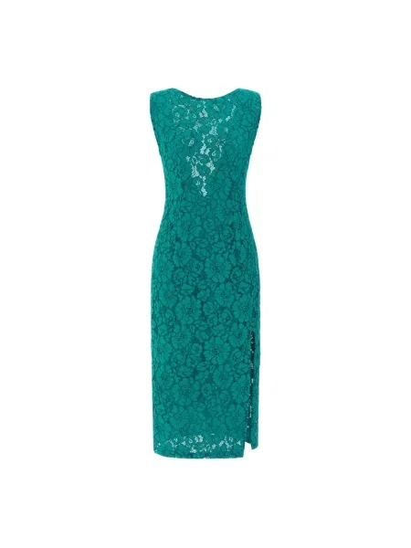 Sukienka midi Pinko do kolan z rozcieciem garniturowa zielona