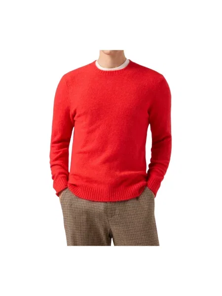 Sweter Mc2 Saint Barth z okrągłym dekoltem z logo biały