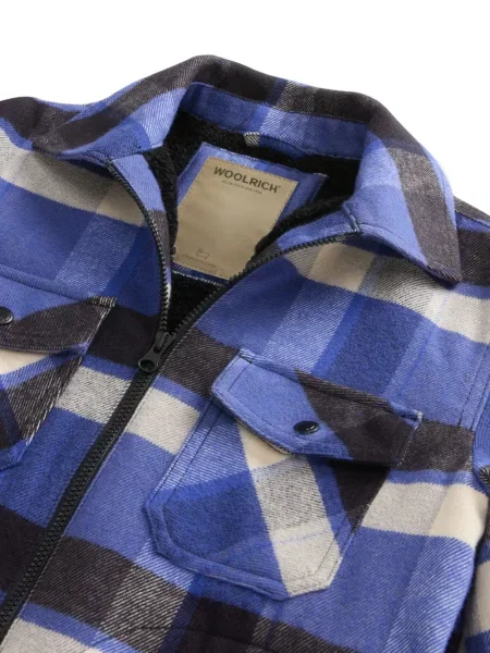 Koszula dziecięca Woolrich niebieska