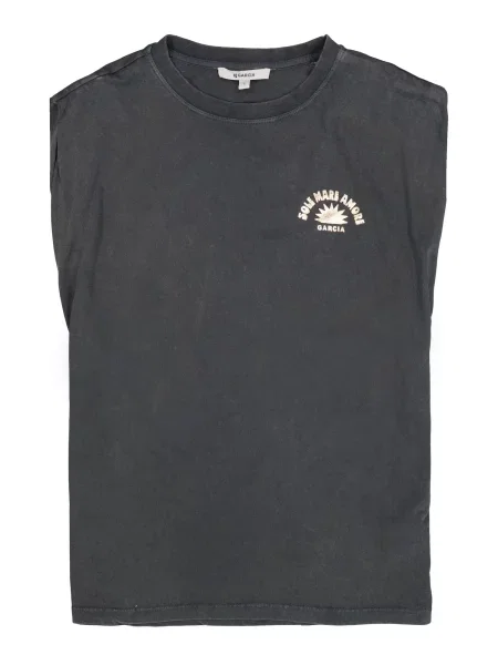 GARCIA Top deschis / gri metalic bej