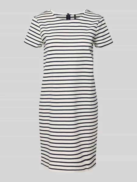 Sukienka mini o kroju oversized ze wzorem na całej powierzchni model ‘ABBY’ Vero Moda biała