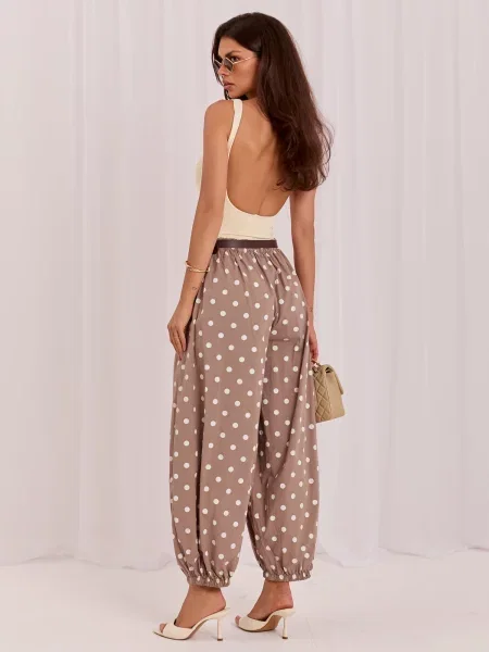 Cu centură pantaloni Italy Moda alb