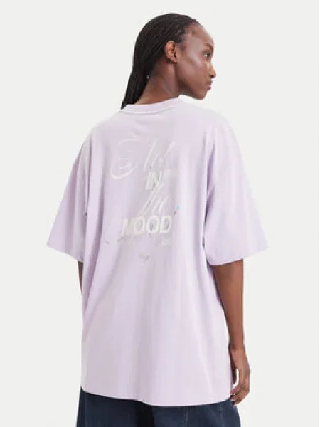 HUGO T-shirt Svijetlo Relaxed Fit ljubičasta