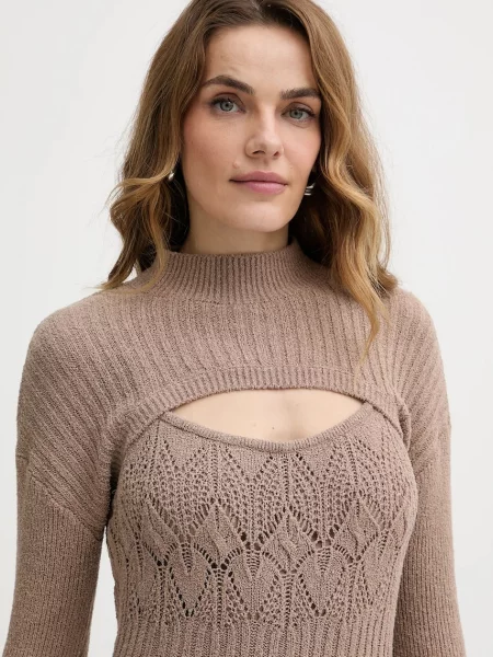 Макси платье Guess бежевое