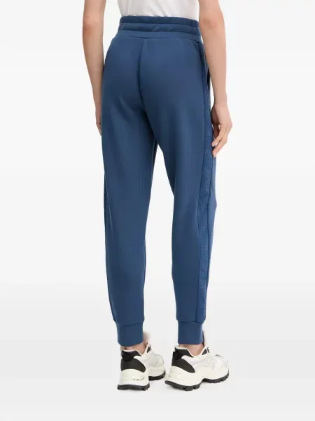 Pantaloni Guess alergare cu autograf albastru